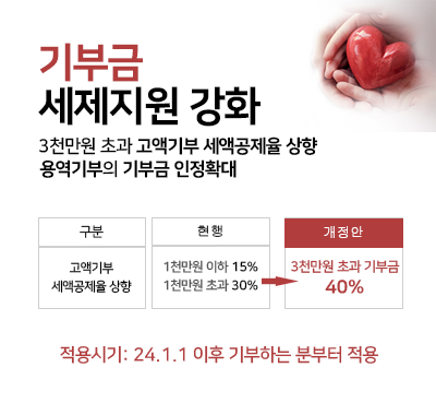 기부금세제지원강화